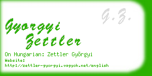 gyorgyi zettler business card